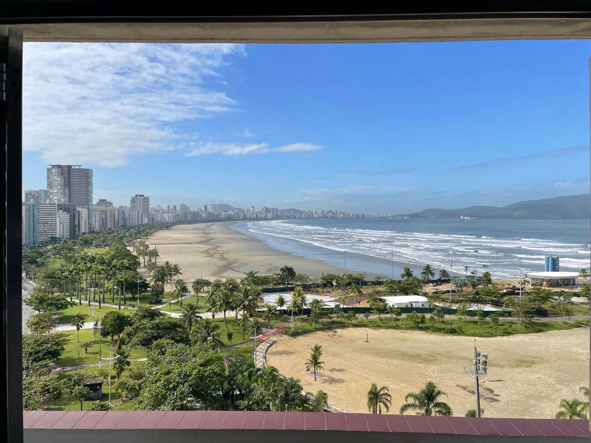 Apartamento Pe Na Areia Melhor Vista Mar De Santos Exterior foto