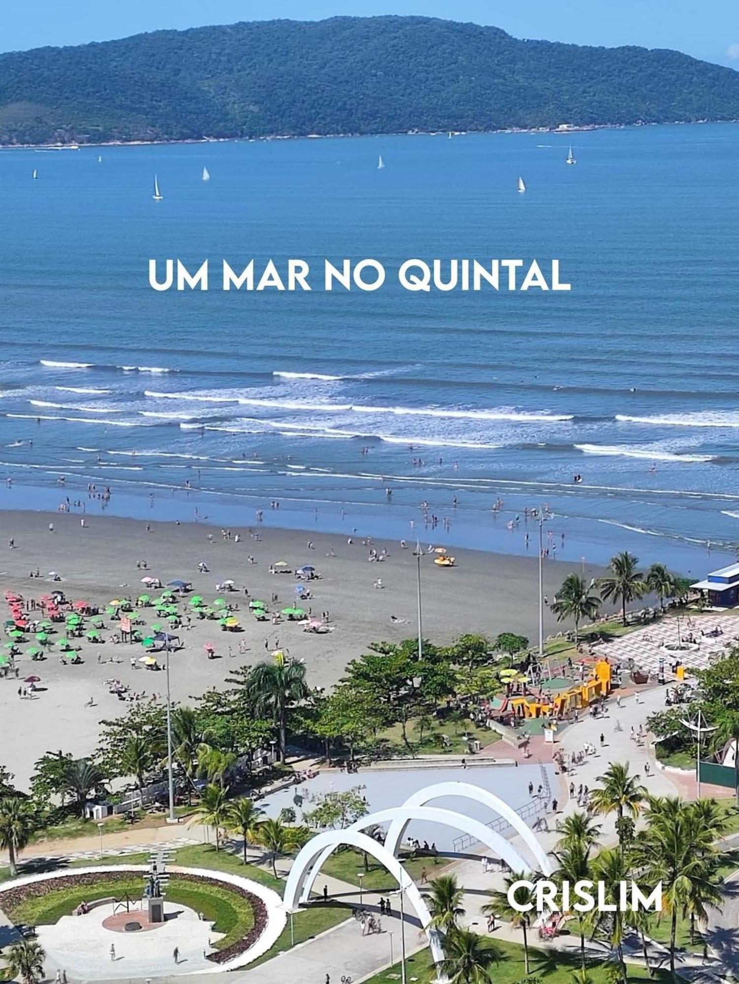 Apartamento Pe Na Areia Melhor Vista Mar De Santos Exterior foto