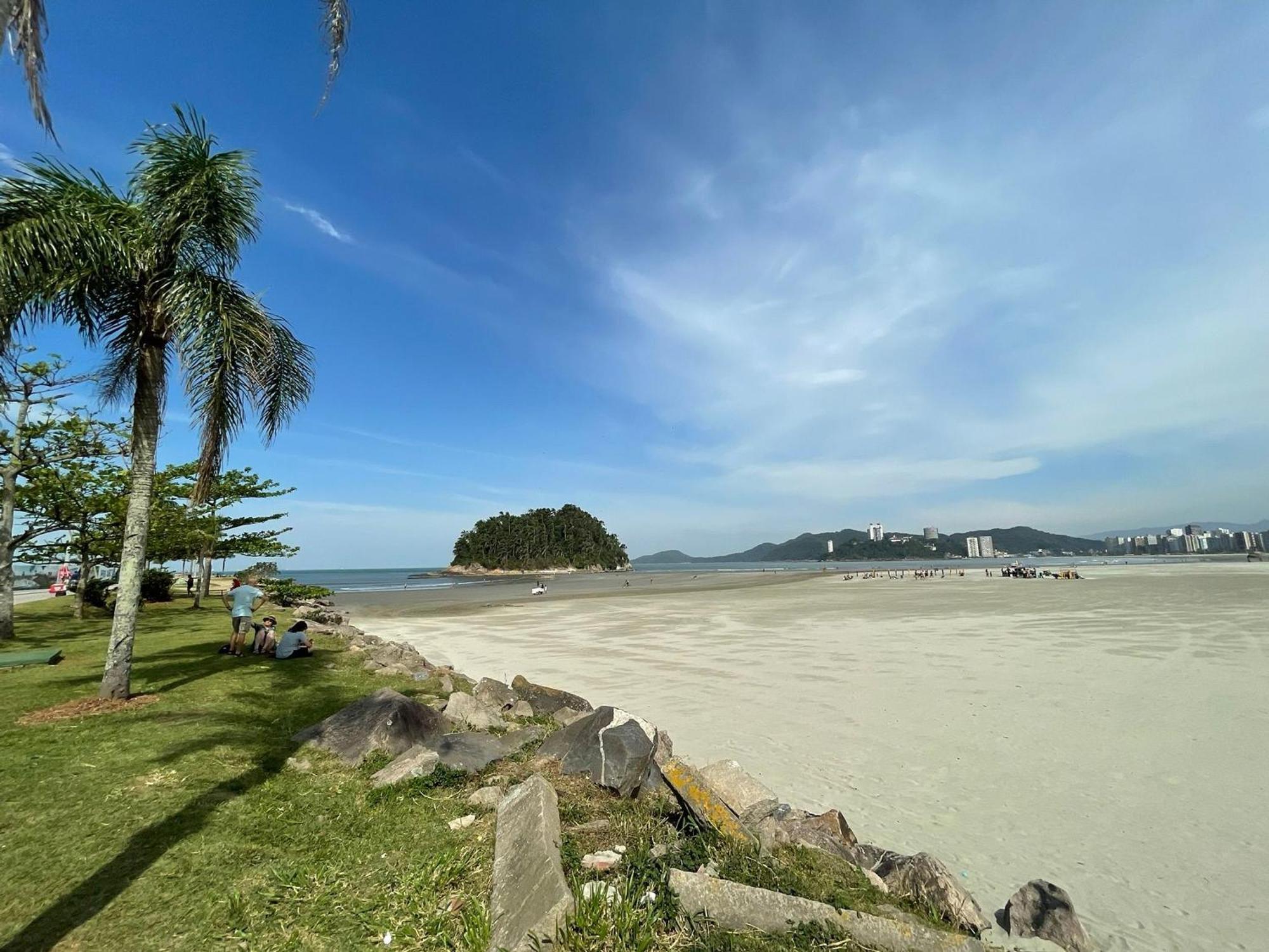 Apartamento Pe Na Areia Melhor Vista Mar De Santos Exterior foto